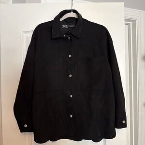 Zara Classic Black Collared Jacket